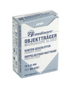 Objectglaasjes geslepen met matrand 26x76mm