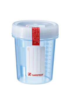 Urinebeker met schroefdeksel 100ml, steriel