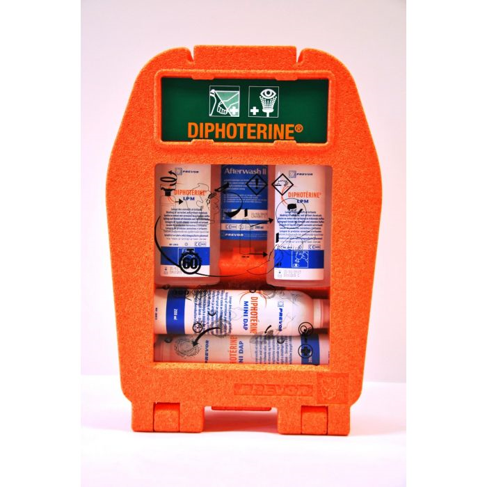 Diphoterine muurstation gevuld 2 x mini