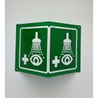 Wandbeugel met oogspoeldouche pictogram