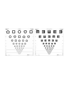 Visuskaart LEA symbolen en Tumbling E 4-5 meter