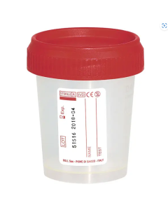 Urinebeker met schroefdeksel 60ml